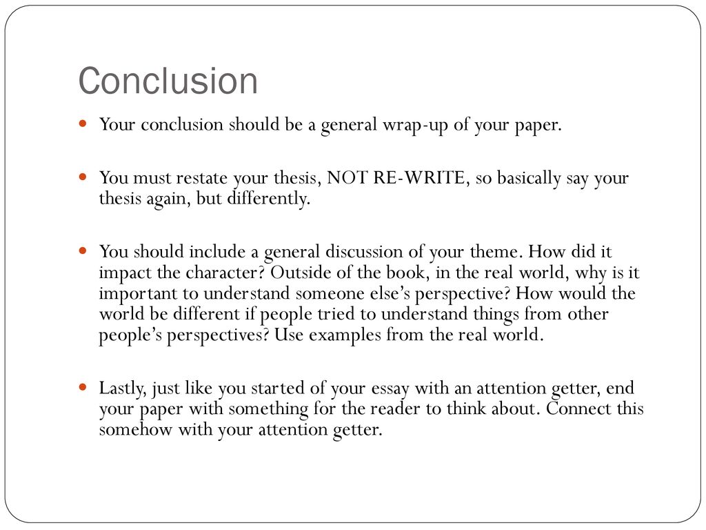 Writing an Introduction and Conclusion - ppt download