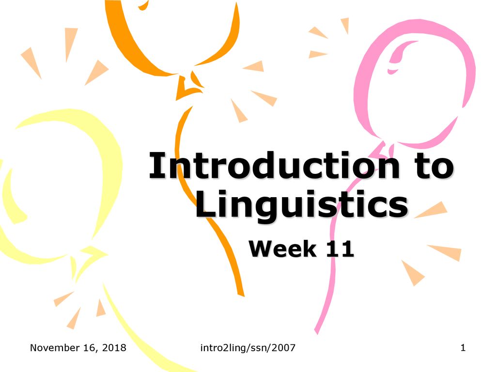 Introduction To Linguistics - Ppt Download