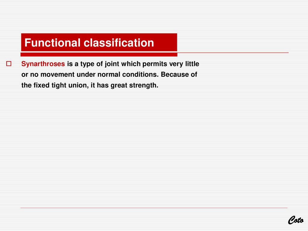 Functional classification