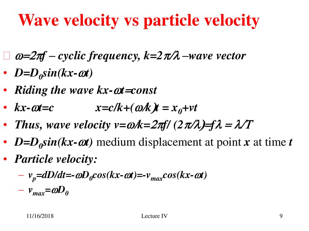 Sound Physics 16 18 Lecture Iv Ppt Download