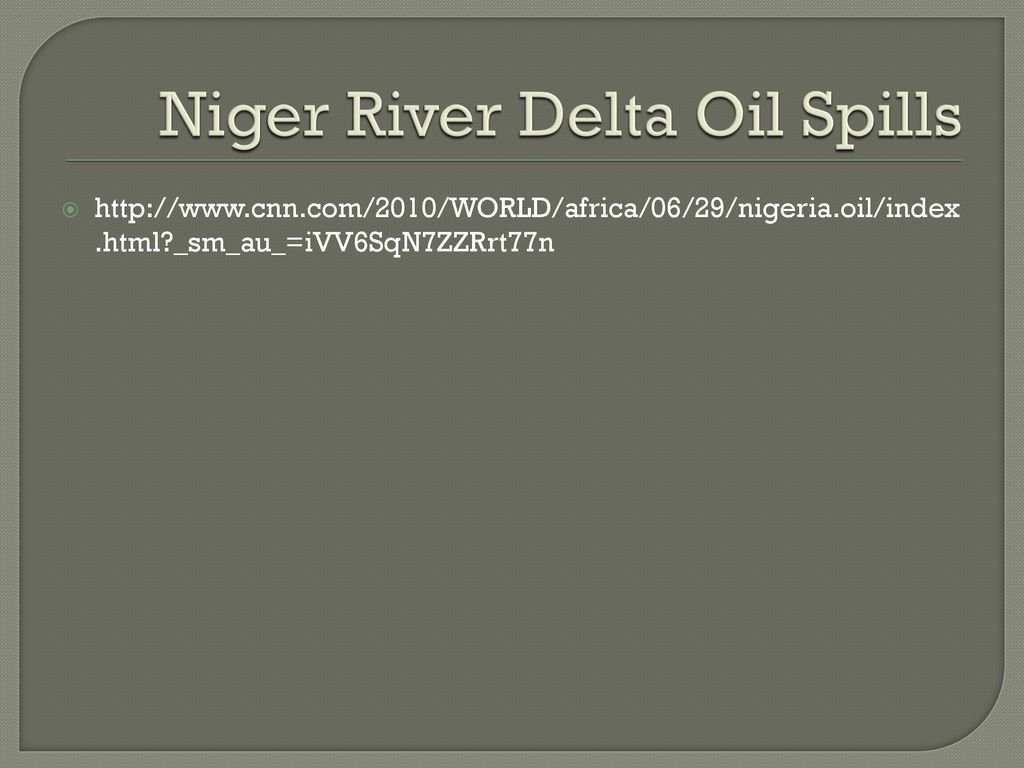Niger River Delta Oil Spills