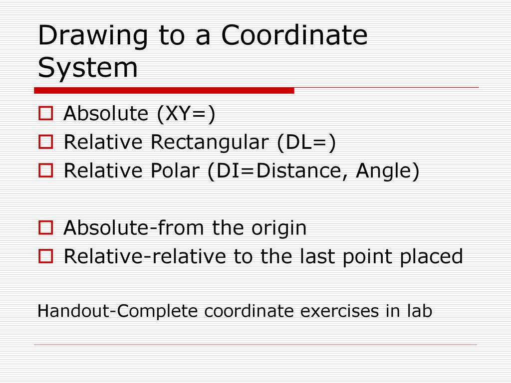 Drawing to a Coordinate System