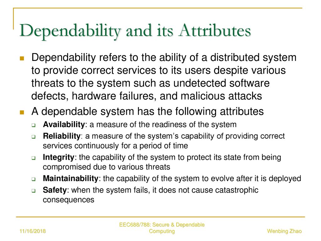 EEC 688/788 Secure And Dependable Computing - Ppt Download