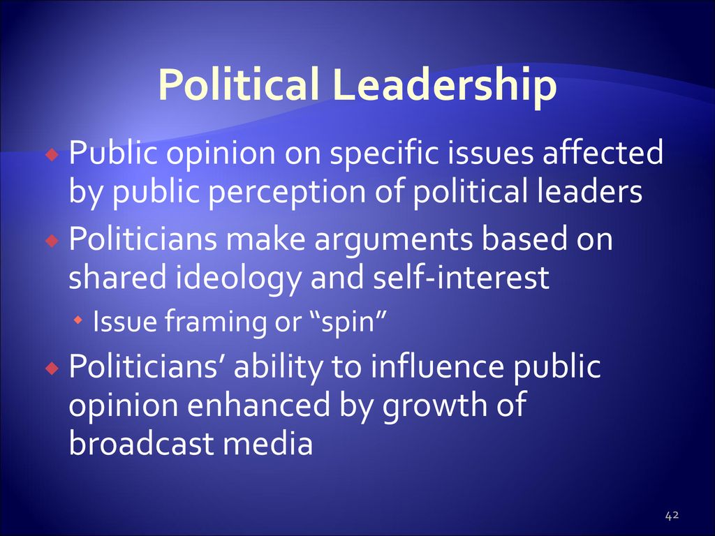 Analyzing public opinion on leadership