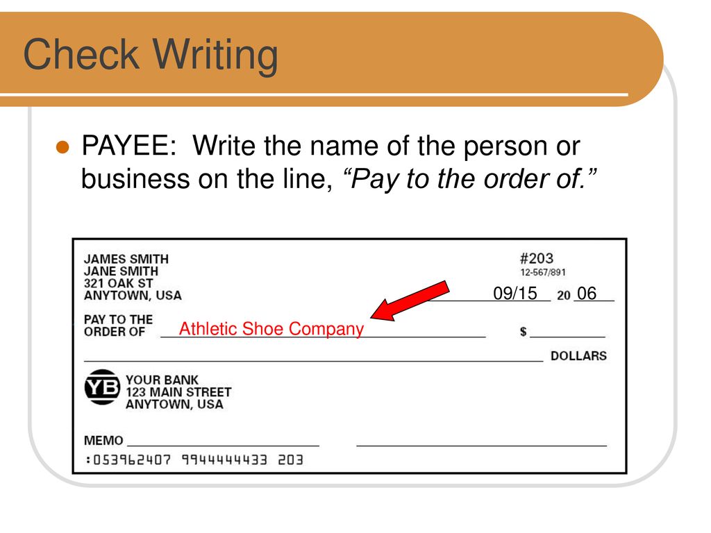 Check Writing All About Checks. - ppt download