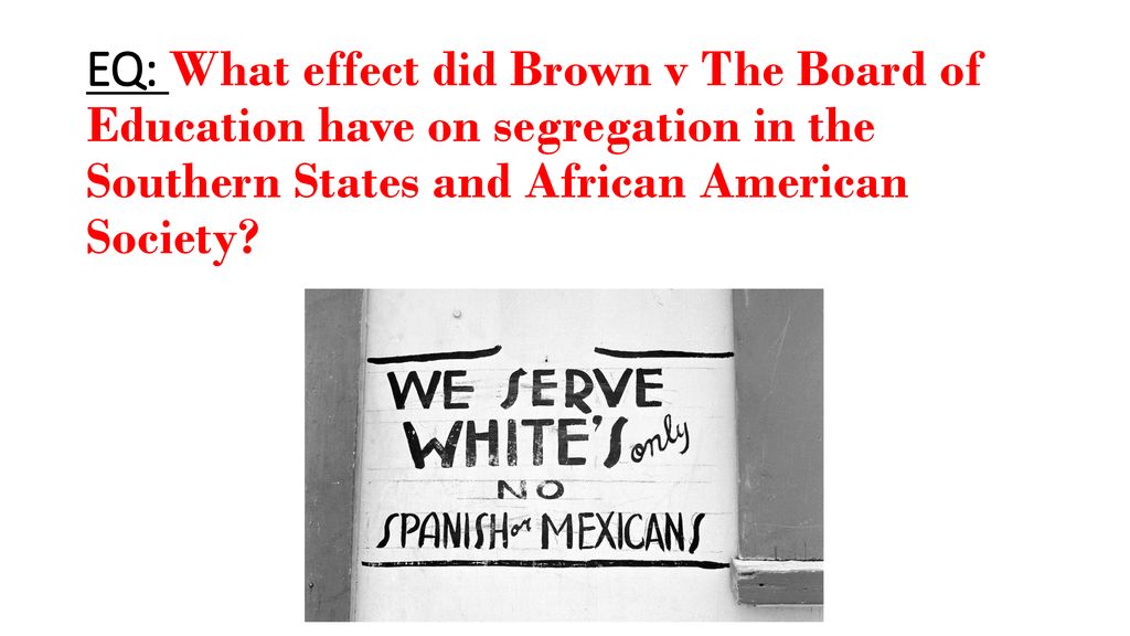 Segregation: Legalized Discrimination ppt download