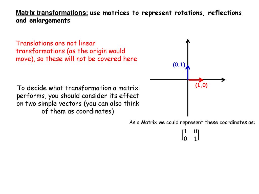 FP1 Matrices Transformations - ppt download