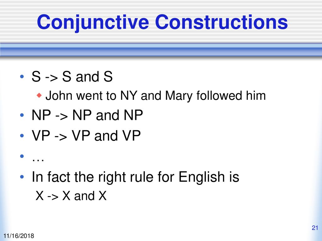 Conjunctive Constructions