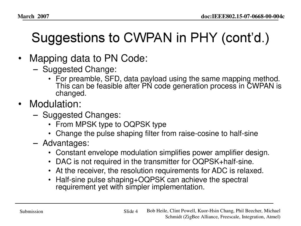 Suggestions to CWPAN in PHY (cont’d.)