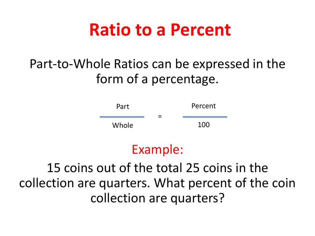 Ratio to a Percent