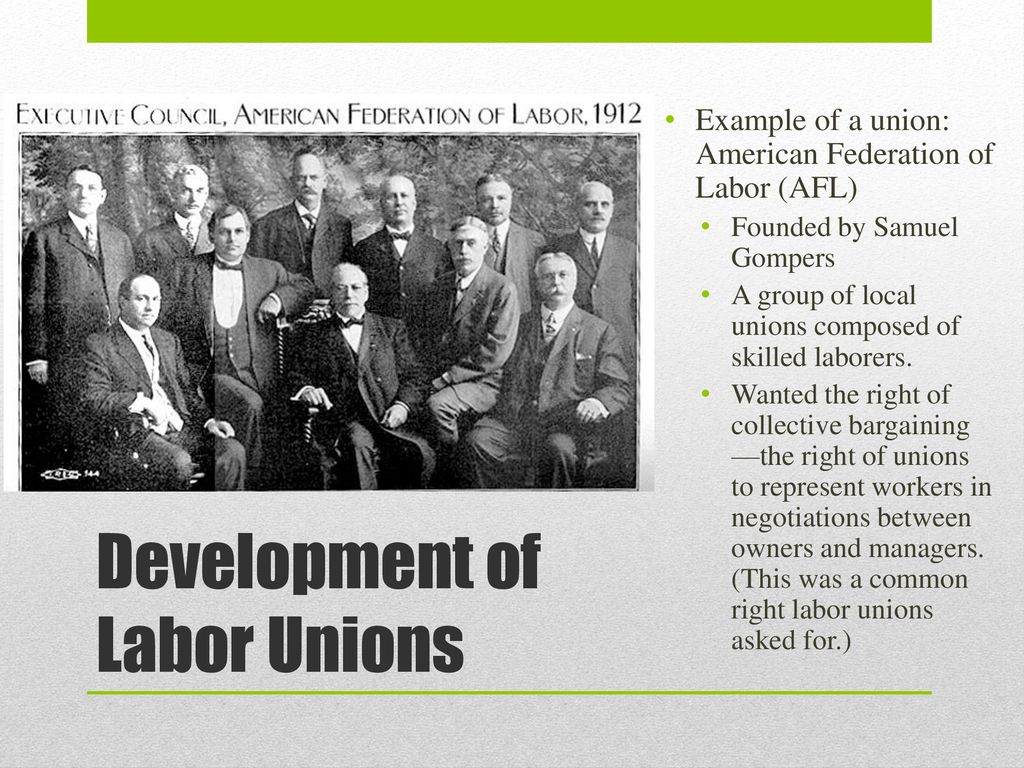 Development of Labor Unions
