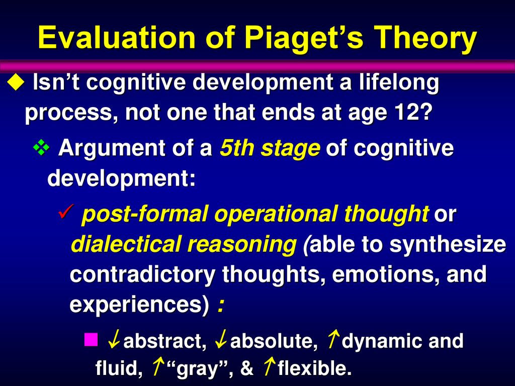 Piaget's cognitive development stages and maslow's hierarchy of needs