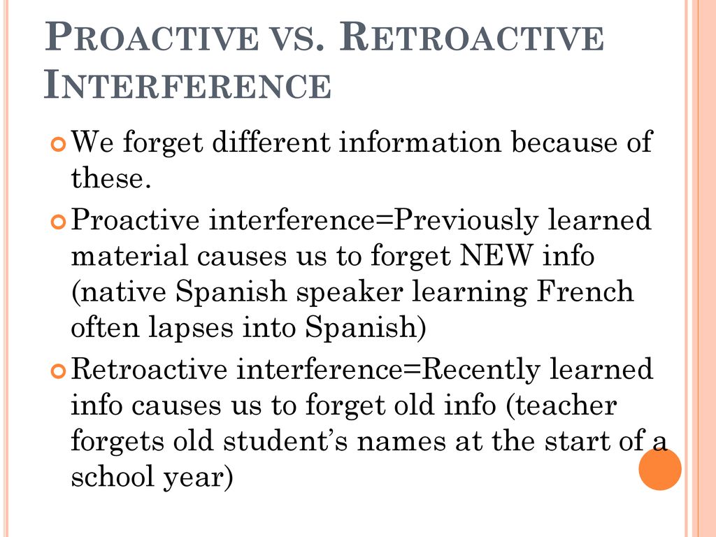 Interference Psychology