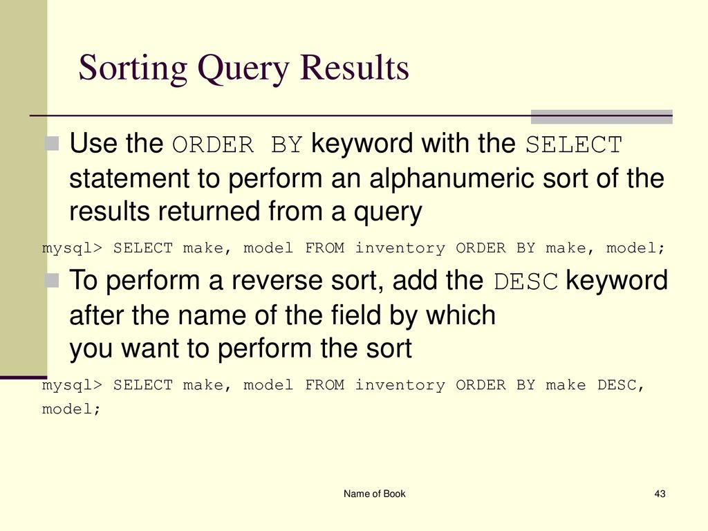 Chapter 8 Working with Databases and MySQL - ppt download