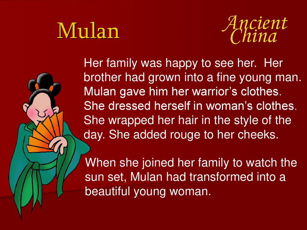 Ancient China The True Story of Mulan . - ppt download