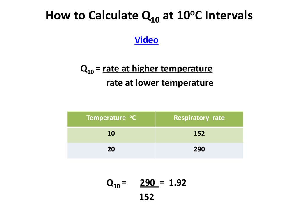 Thermoregulation and Q10 (The Temperature Coefficient) - ppt download