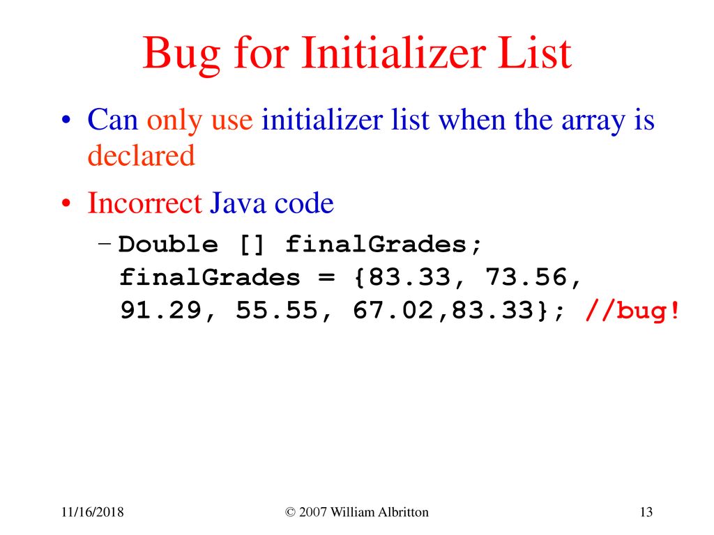Arrays ICS 111: Introduction to Computer Science I - ppt download