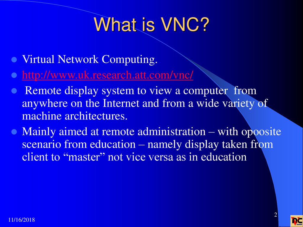 Virtual Network Computing VNC ppt download