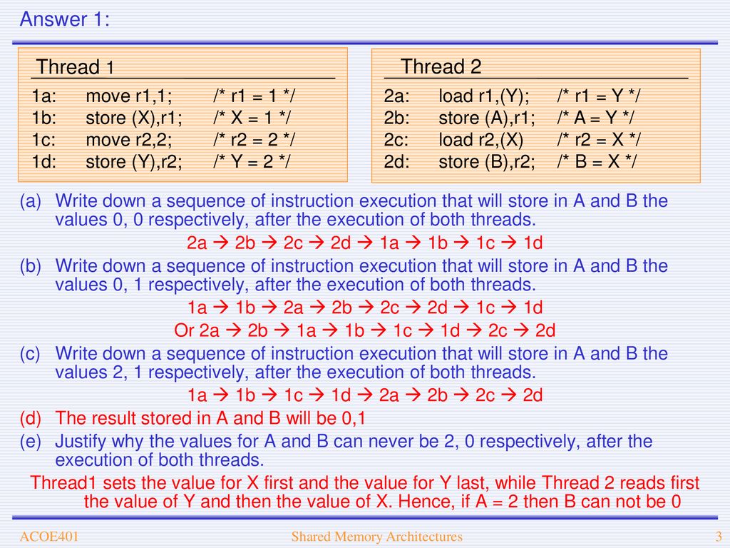 Synchronization Memory Consistency - ppt download