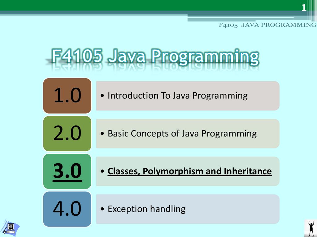 F4105 JAVA PROGRAMMING F4105 Java Programming. Introduction To Java Programming Basic Concepts of Java Programming.