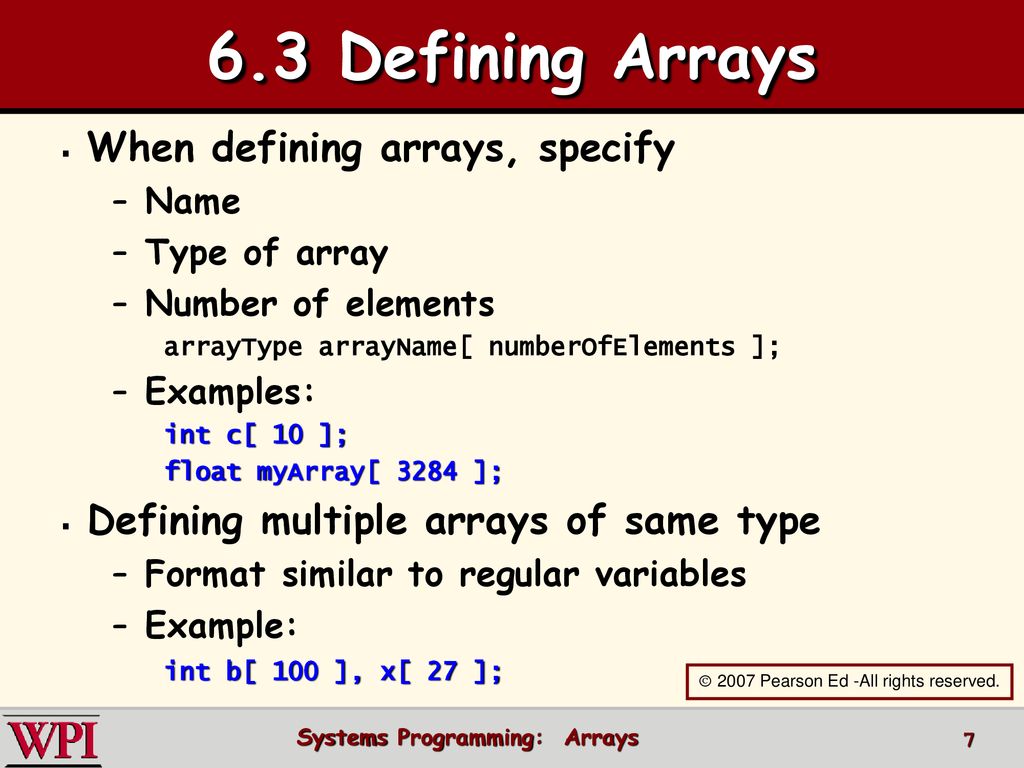 C Arrays Systems Programming. - ppt download