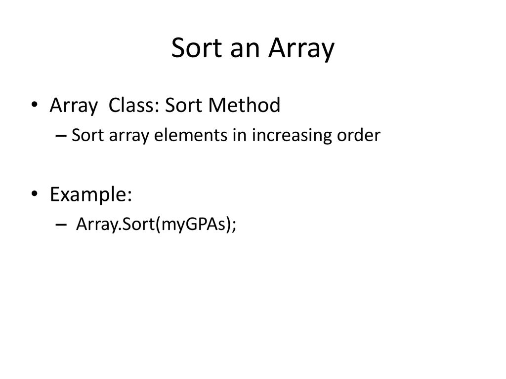 Array ISYS ppt download