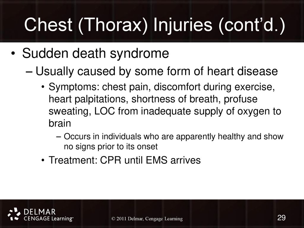 Chest (Thorax) Injuries (cont’d.)