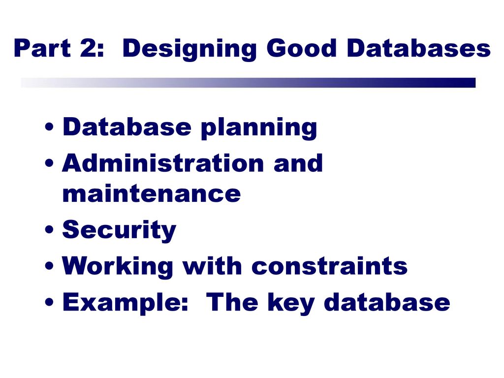 ABC’s of Database Design - ppt download