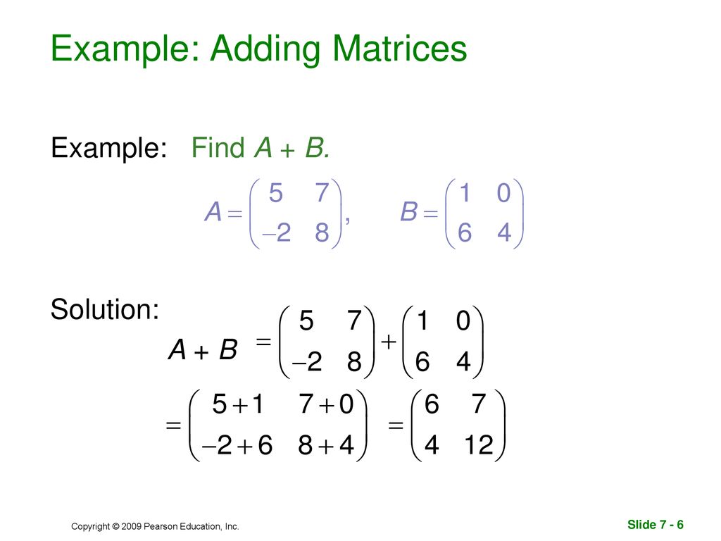 7.3 Matrices. - ppt download