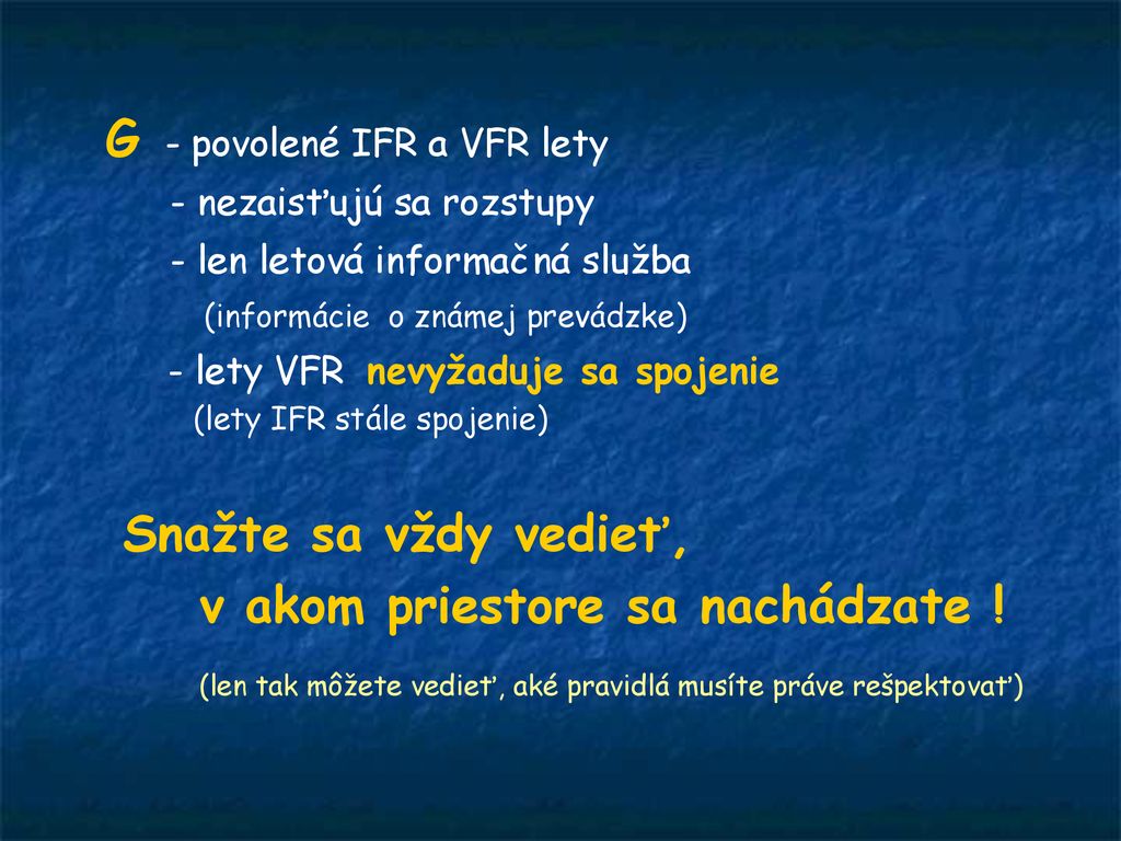Vzdušný priestor Slovenska - ppt download