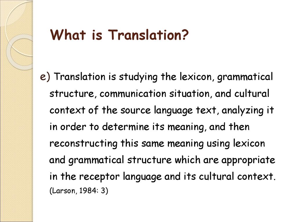 Definition Of Translation Ppt Download