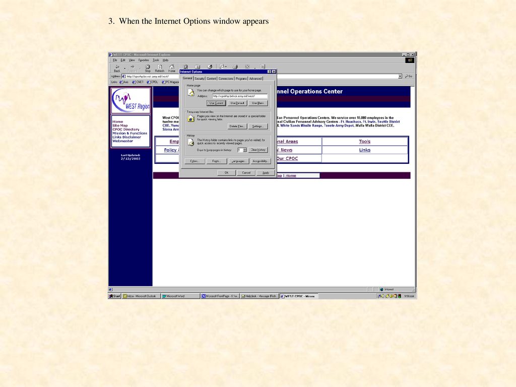1 Select Tools 2 From The Dropdown Menu Choose Internet Options Ppt Download
