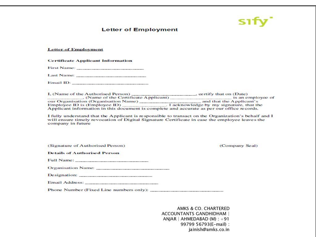 Digital Signatures and Forms ppt download Chartered Accountant Gandhidham