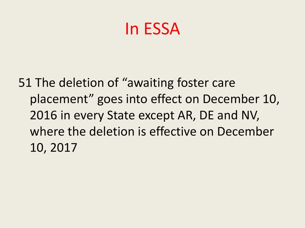 ESSA and Fostering Connections ppt download