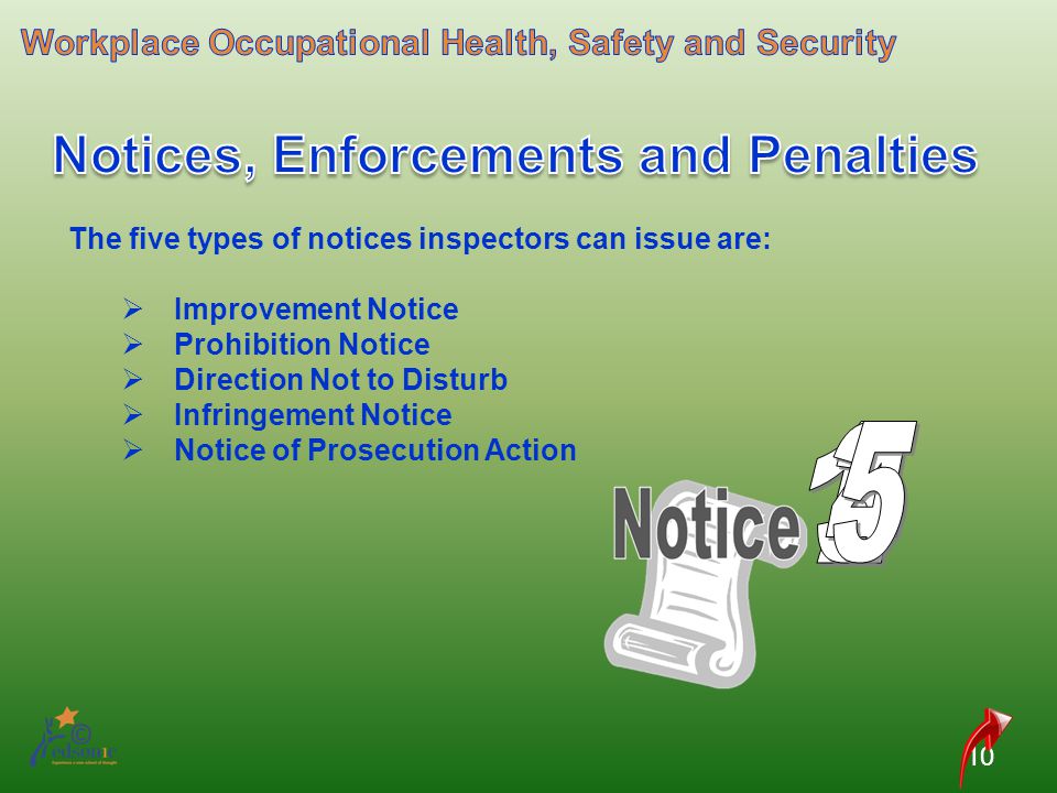 Notices, Enforcements and Penalties