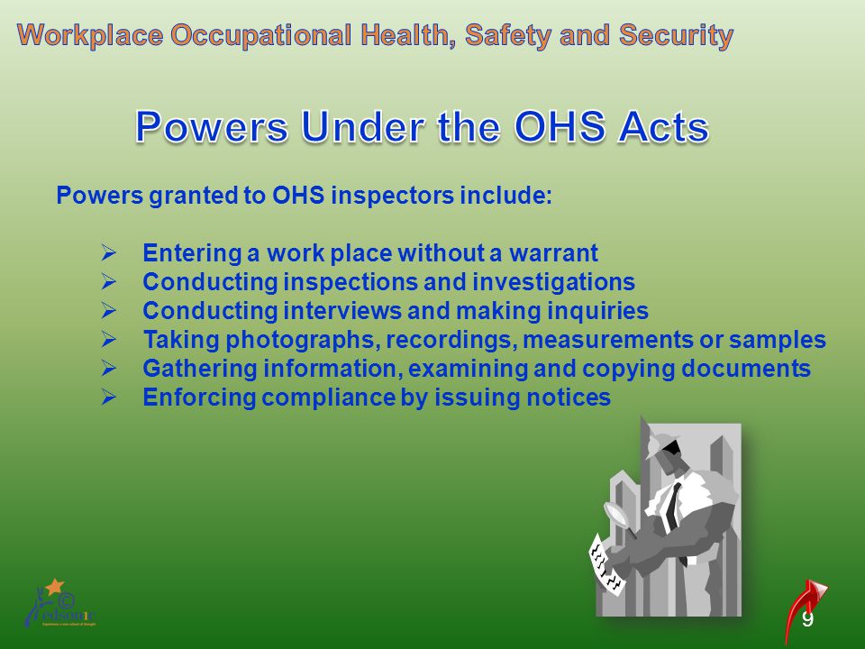 Powers Under the OHS Acts