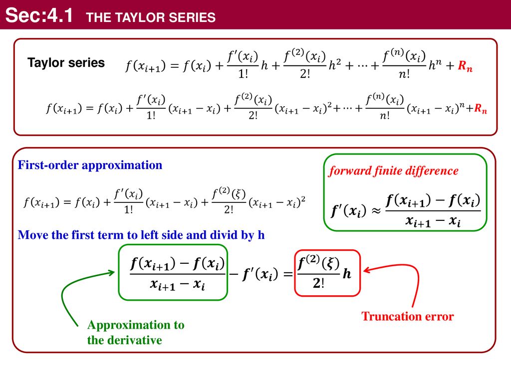 Sec 4 1 The Taylor Series Ppt Download