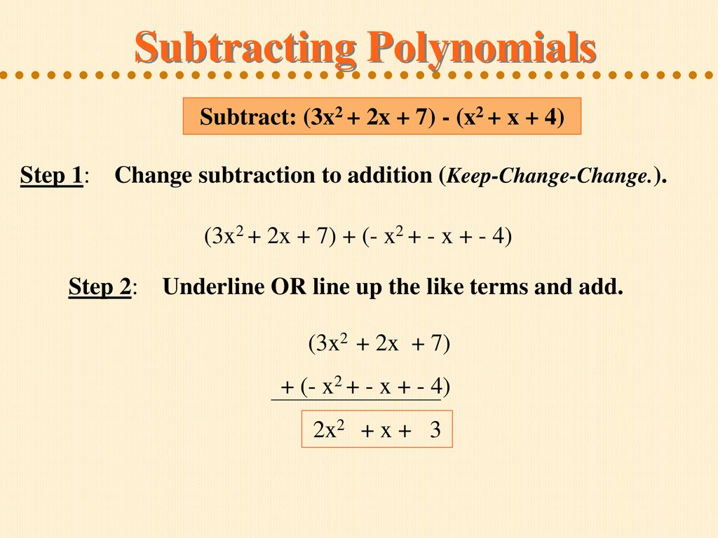 Defining polynomials adding like terms ppt download