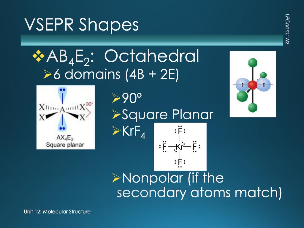 Unit 12, Part II: VSEPR Theory - ppt download