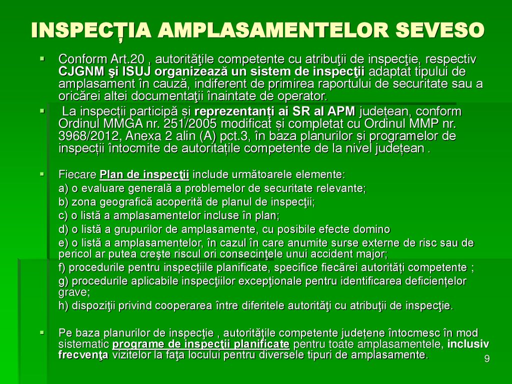 IMPLEMENTAREA DIRECTIVEI SEVESO III ÎN ROMÂNIA - ppt download