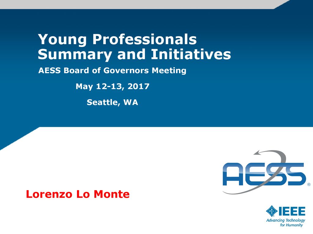 Young Professionals Summary and Initiatives