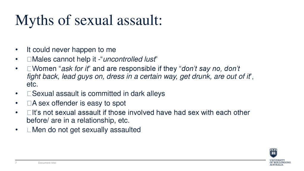 Myths of sexual assault: