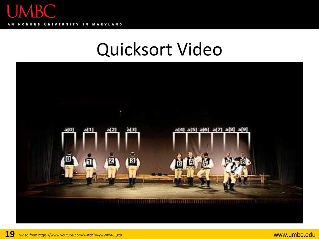 Quicksort Video Video from   v=ywWBy6J5gz8