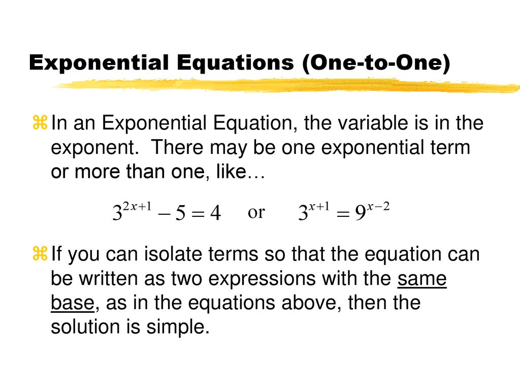 Exponential & Logarithmic Equations - ppt download