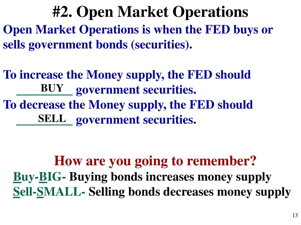 #2. Open Market Operations How are you going to remember