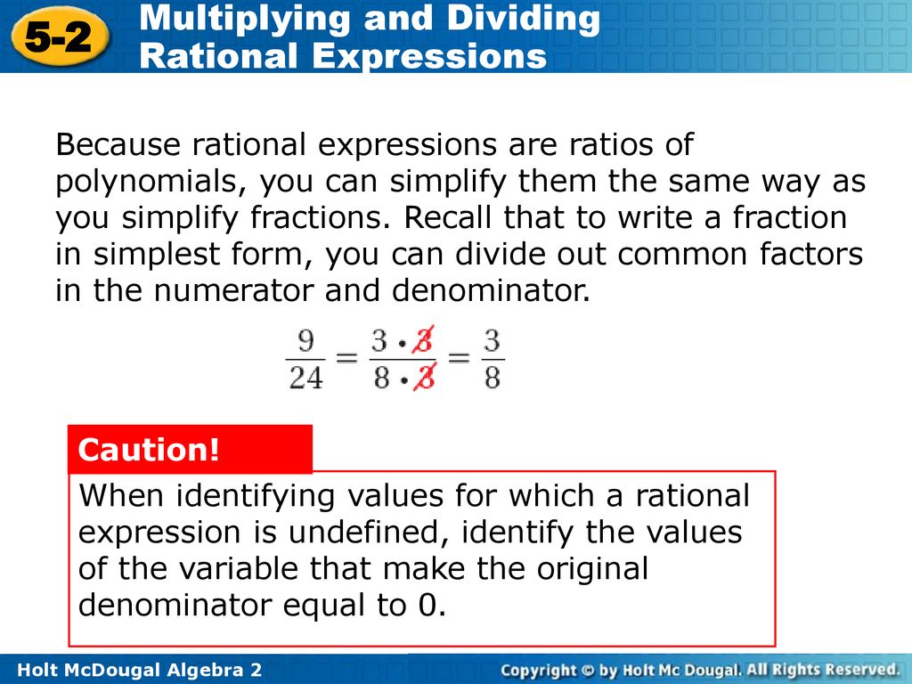 Multiplying and Dividing Rational Expressions - ppt download