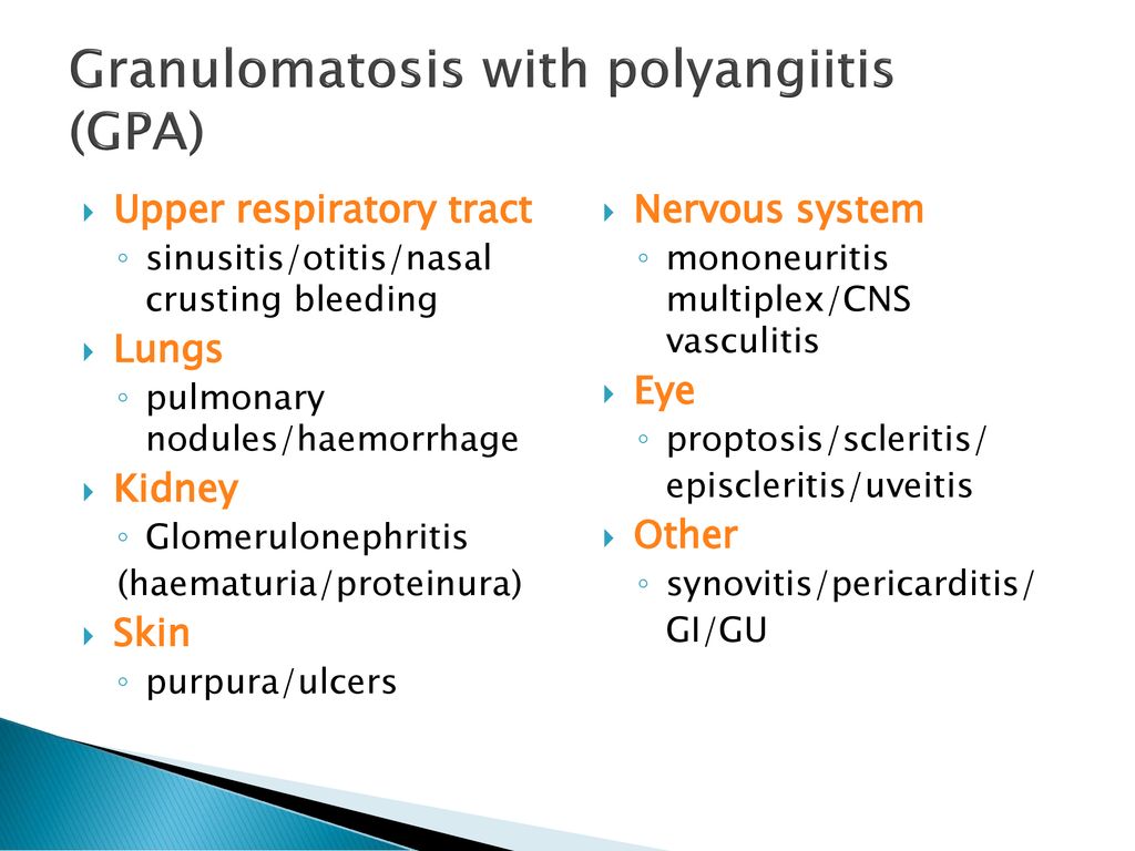 Granulomatosis with polyangiitis (GPA)