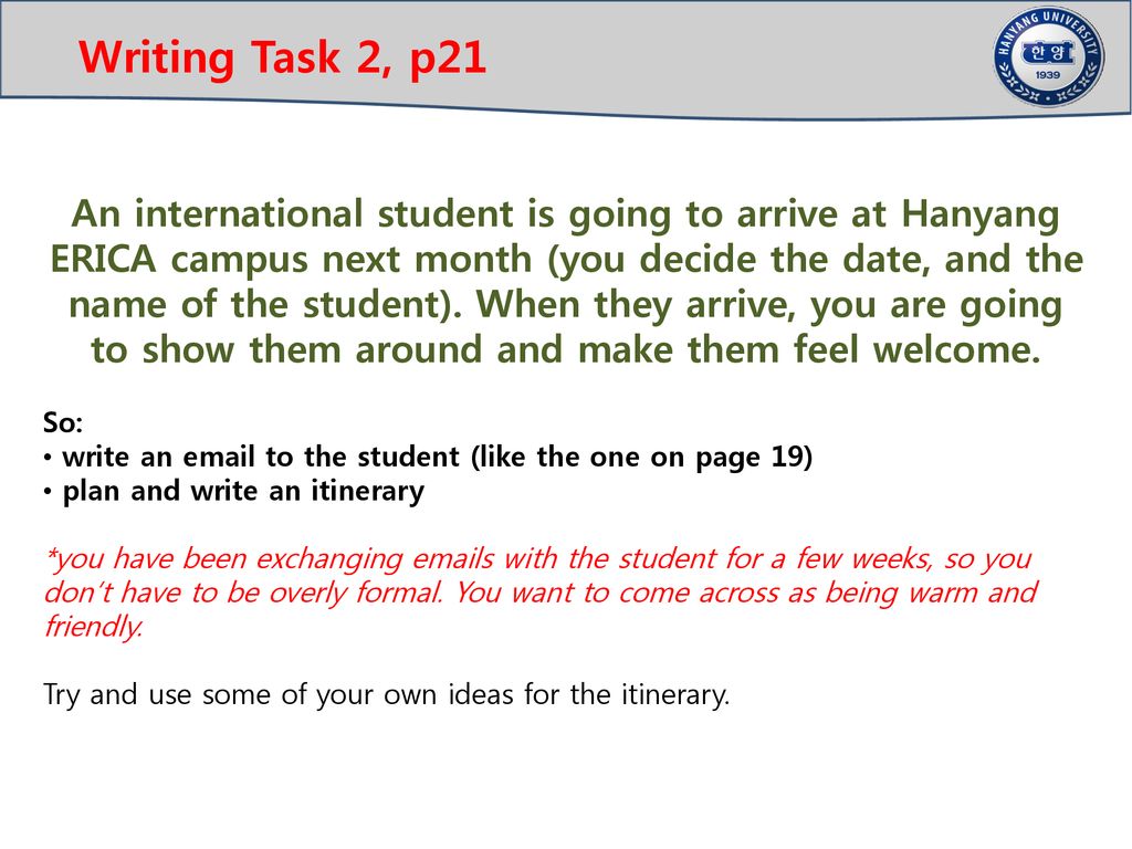 Writing Task 2, p21
