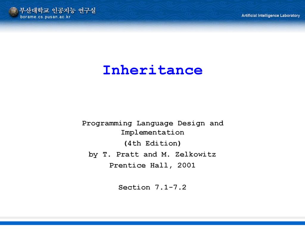 Inheritance Programming Language Design and Implementation - ppt download
