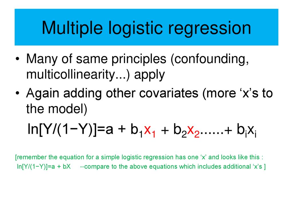 Multiple logistic regression - ppt download